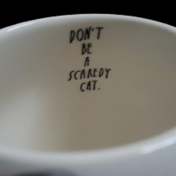 Rae Dunn Black Cat Scaredy-Cat Mug‎ - Picture 3 of 3